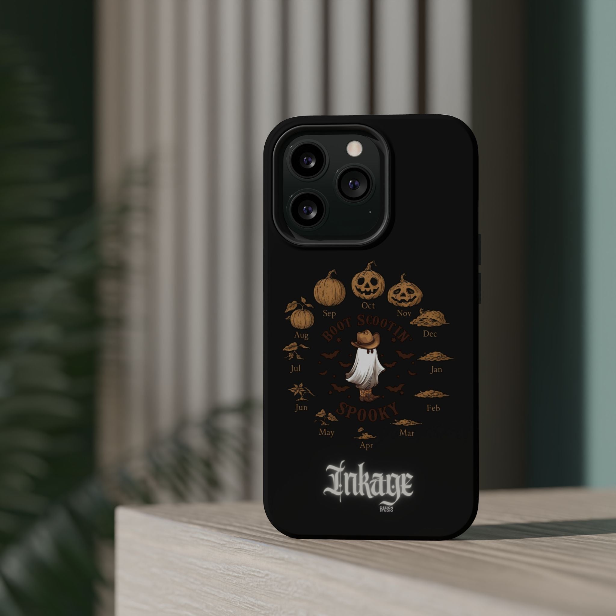 Spooky Boot Halloween Pumpkin Magnetic Phone Case (Season)