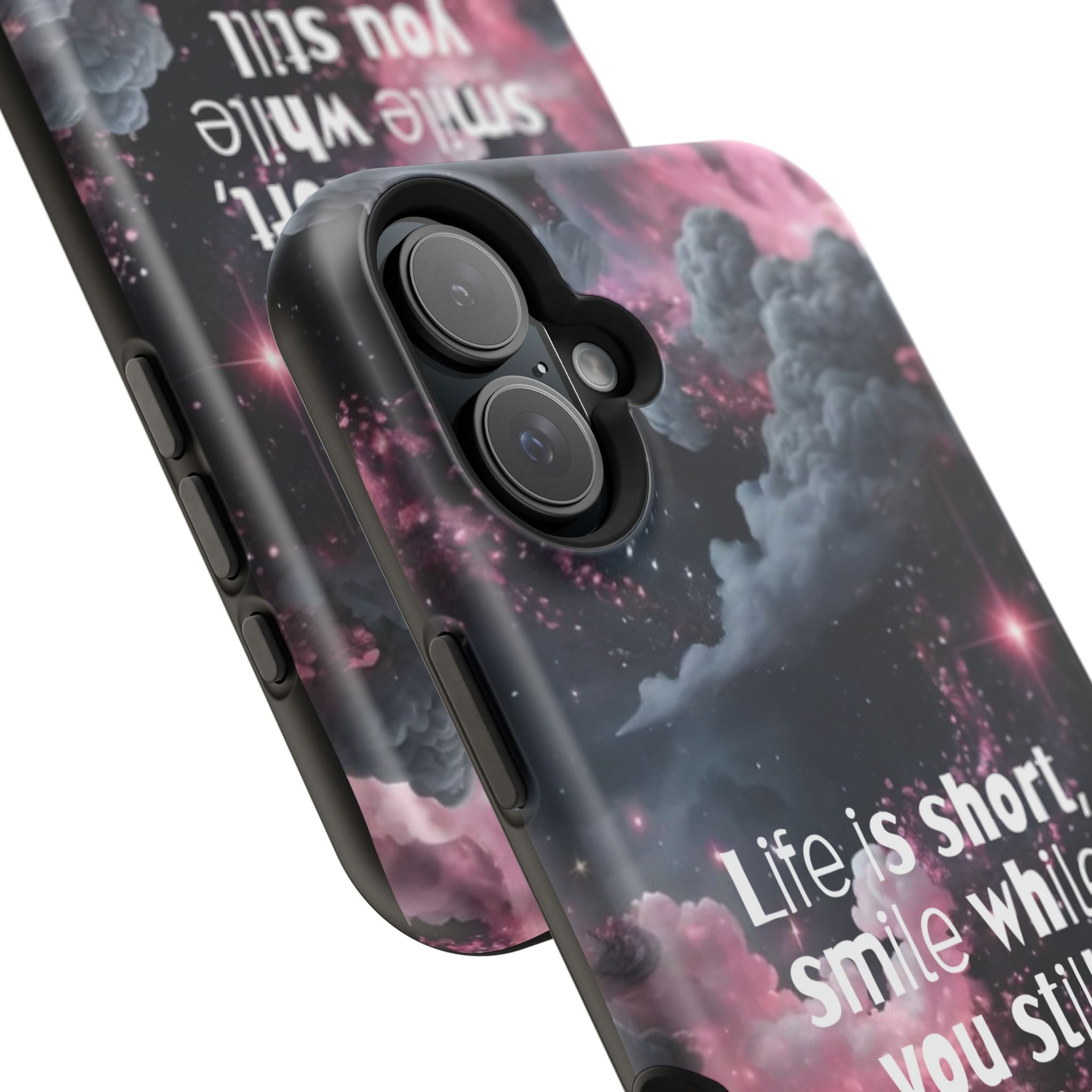 “Life is Short, Smile While You Still Have Teeth” Magnetic Phone Cases (Quote)