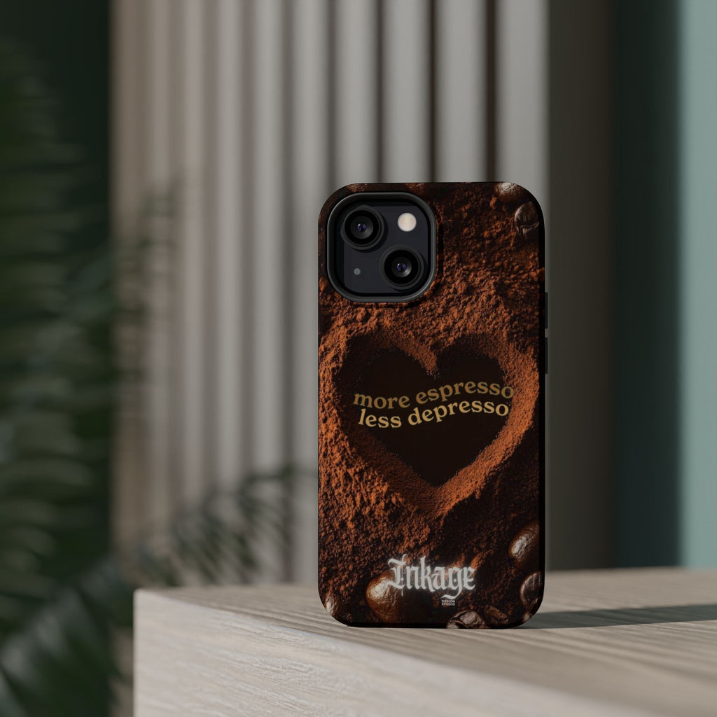 "More Espresso Less Depresso" Quote Magnetic Phone Cases