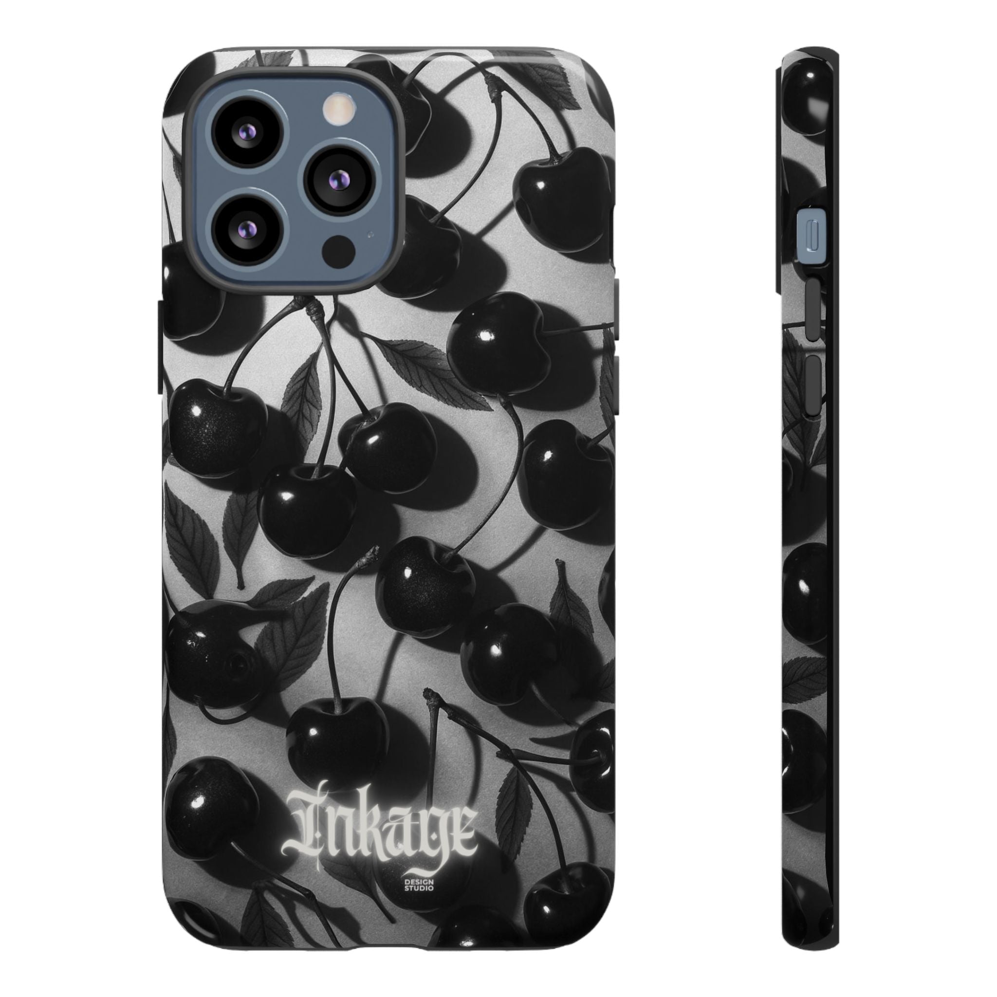 Black Cherry Print Tough Phone Cases (Minimal)