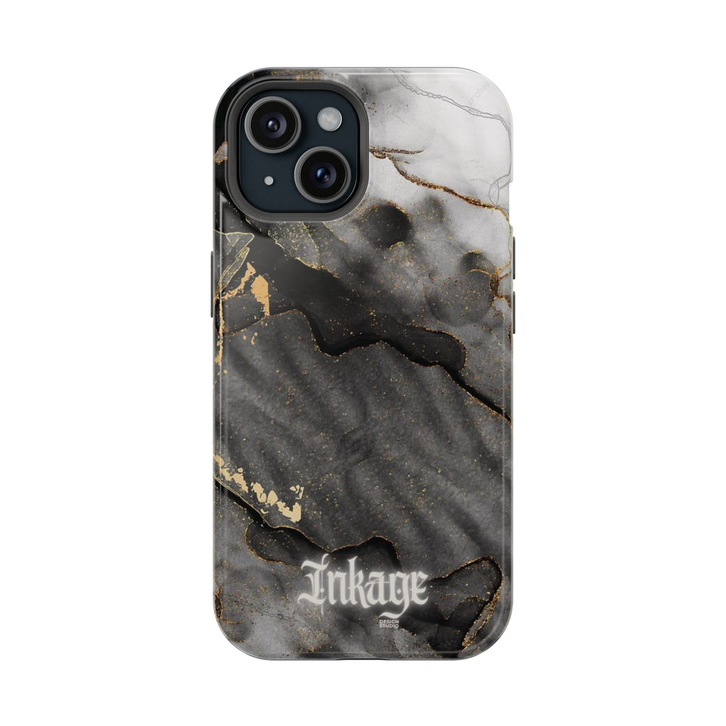White Noir Marble Gold Foil Magnetic Phone Cases