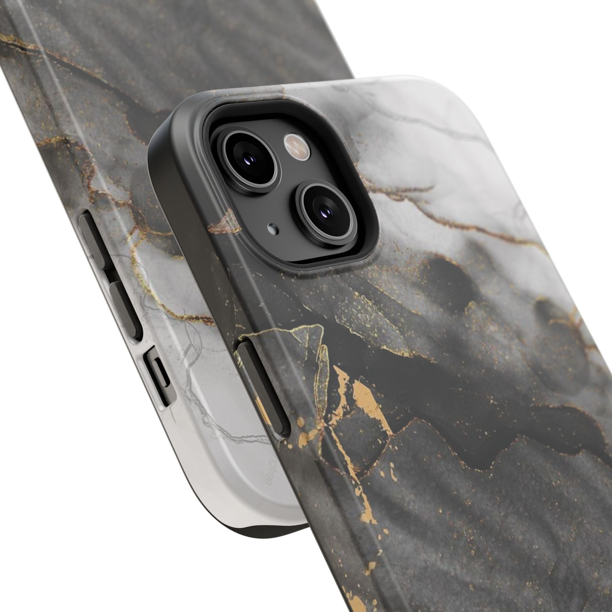 White Noir Marble Gold Foil Magnetic Phone Cases