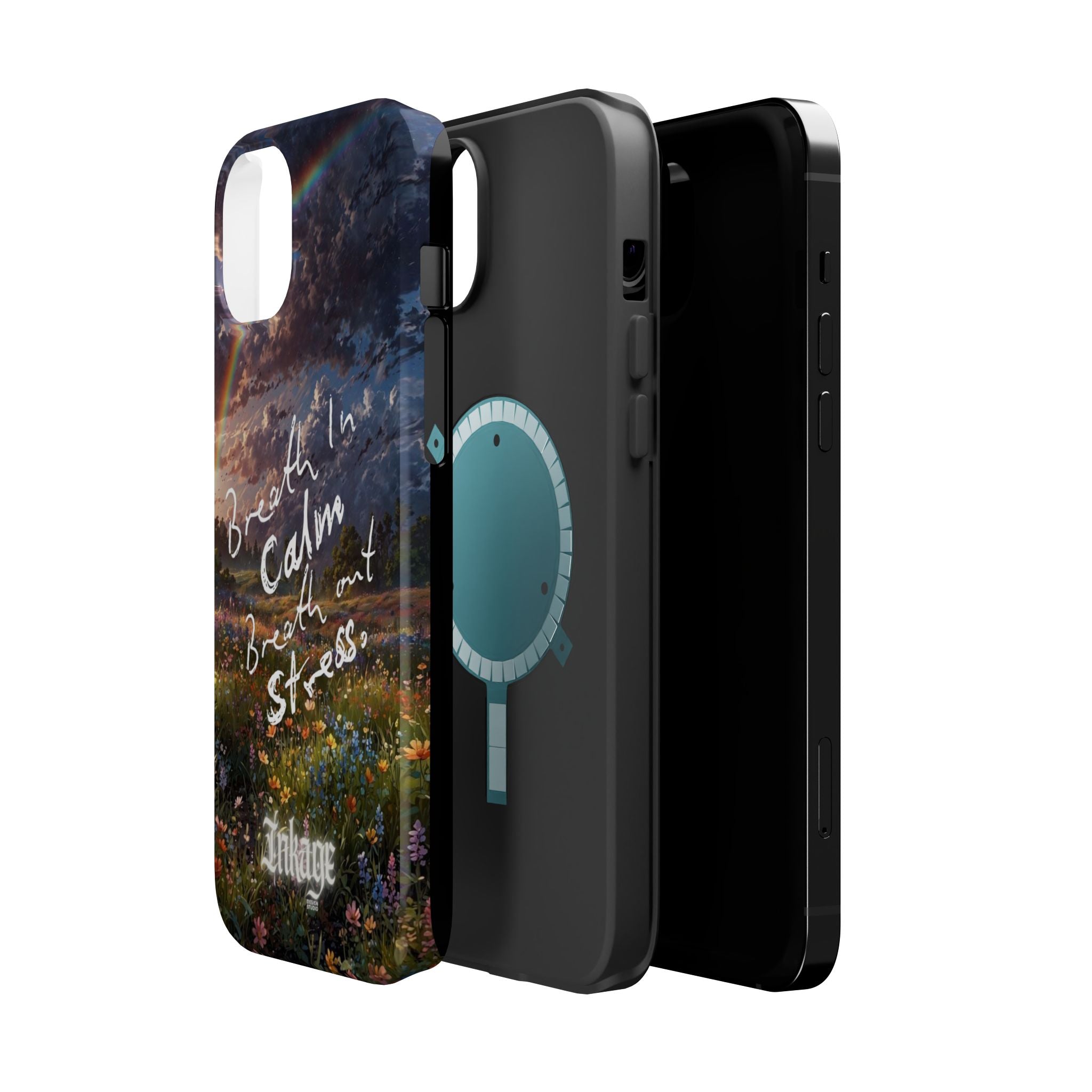 "Breath in Calm Breath out Stress" Magnetic Phone Cases (Quote)