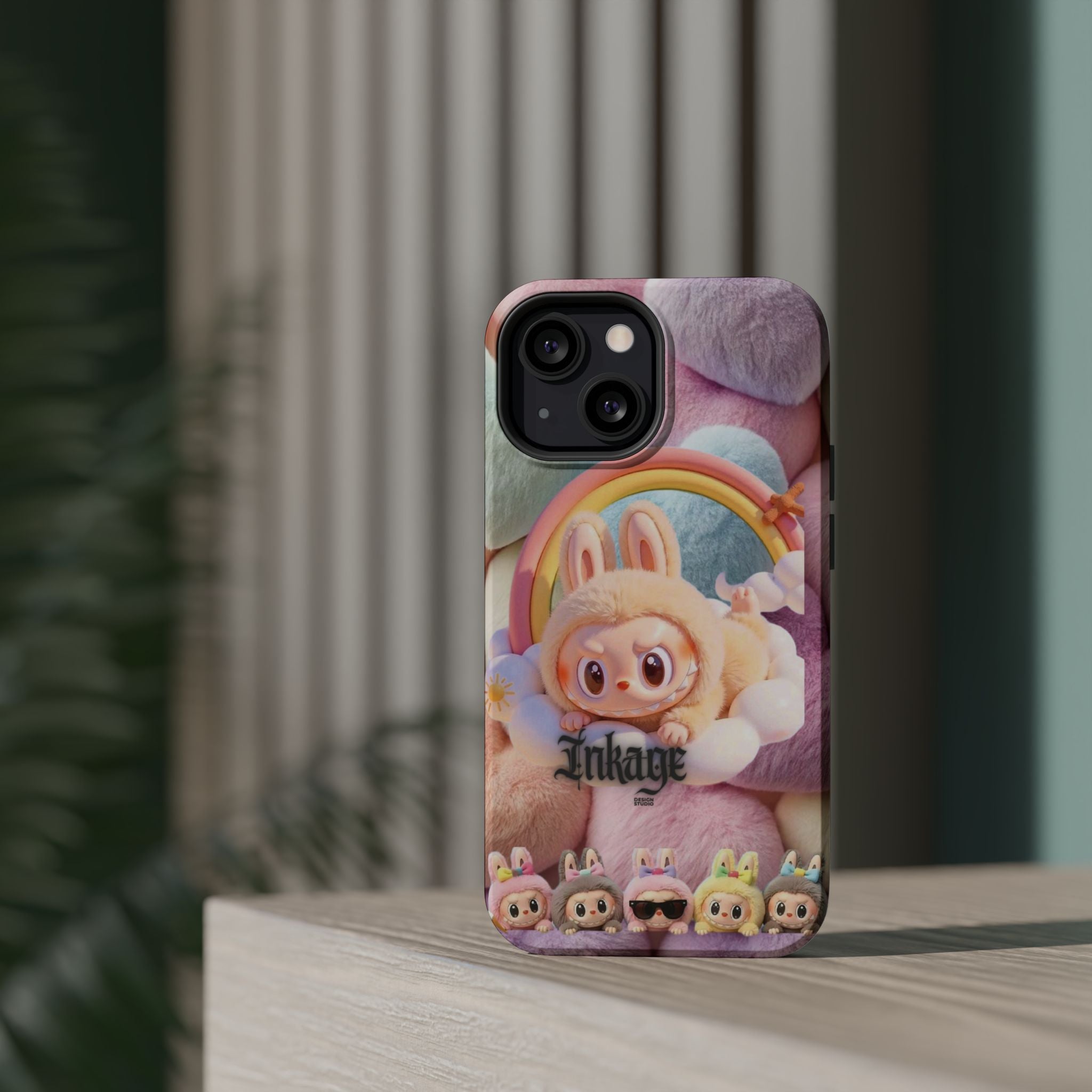 Pastel Rainbow Labubu Magnetic Phone Cases (Animation)