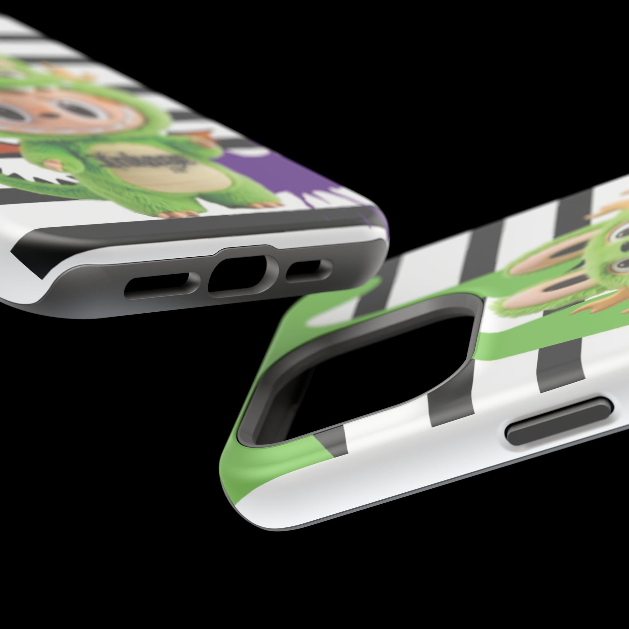 Greenie Labubu Spooky Magnetic Phone Case (Animation)