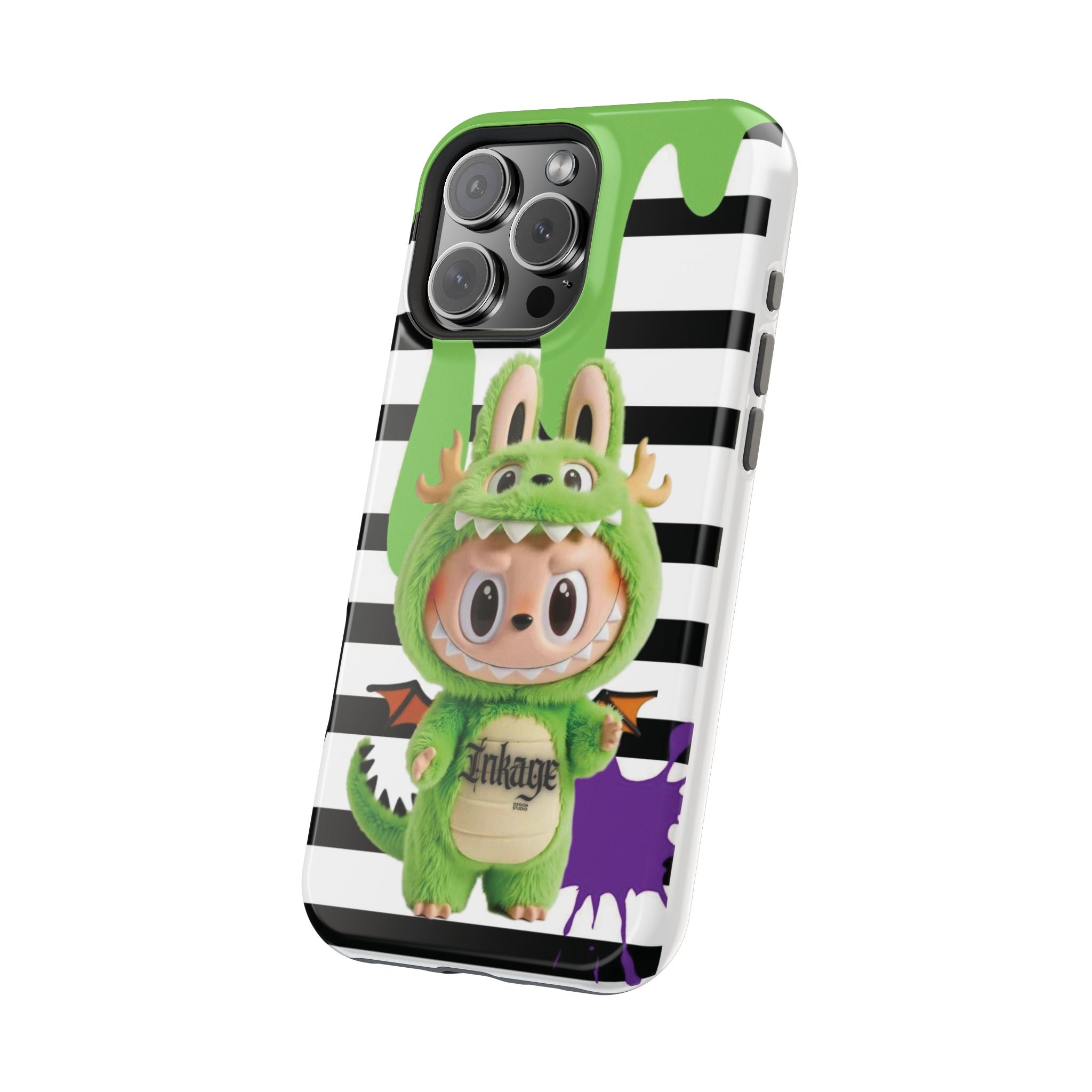 Greenie Labubu Spooky Magnetic Phone Case (Animation)