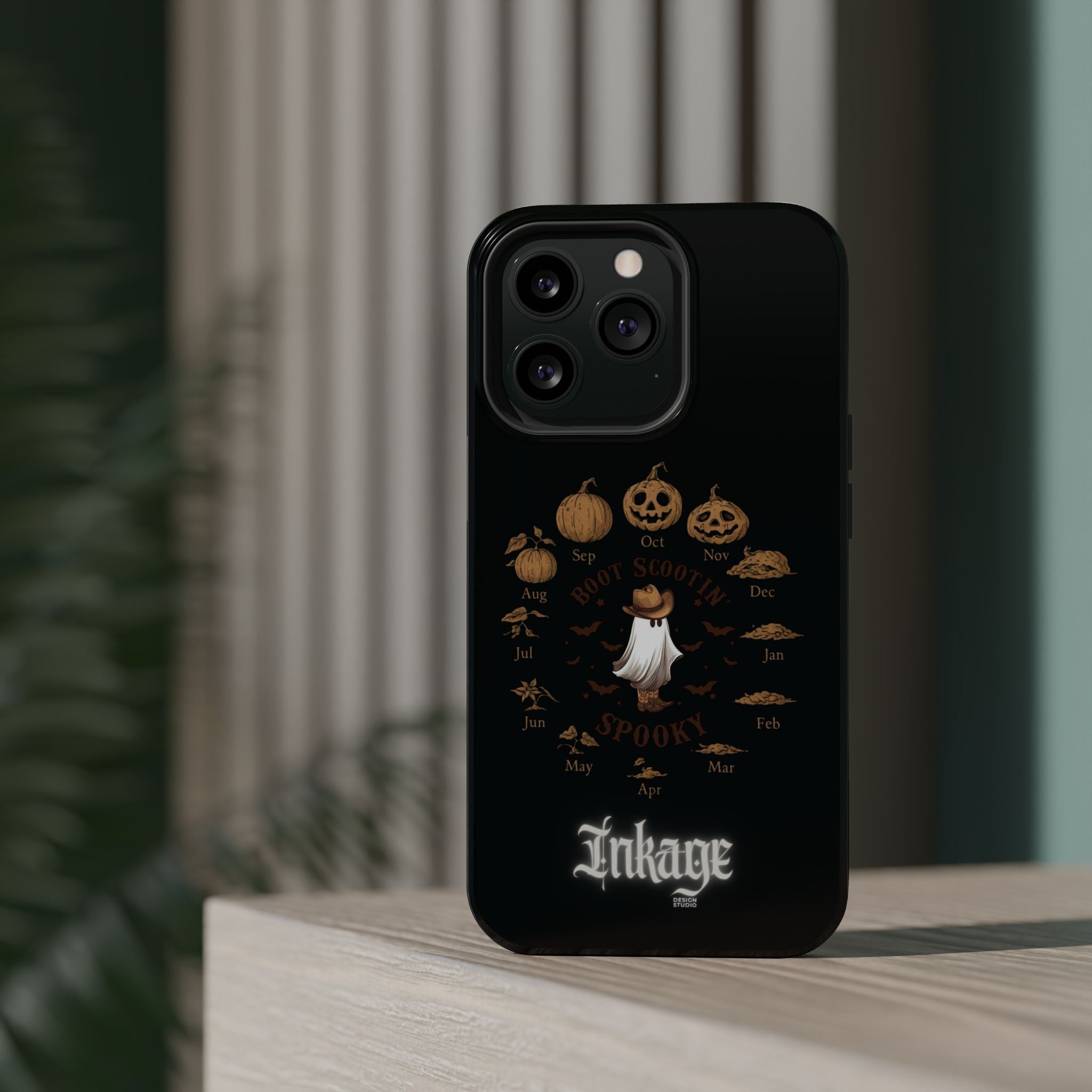 Spooky Boot Halloween Pumpkin Magnetic Phone Case (Season)