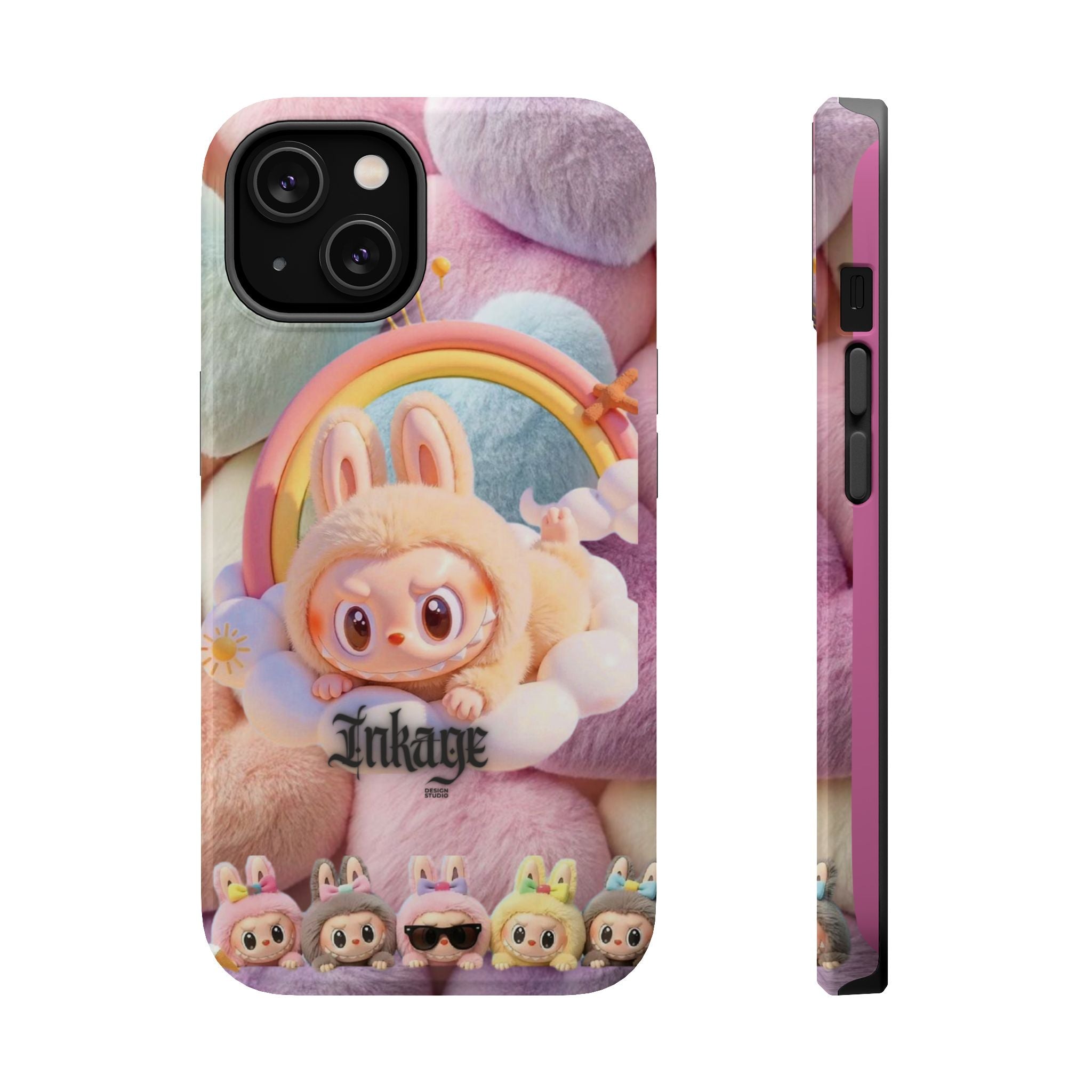 Pastel Rainbow Labubu Magnetic Phone Cases(Animation)