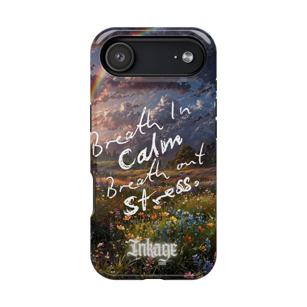 "Breath in Calm Breath out Stress" Quote Magnetic Phone Cases