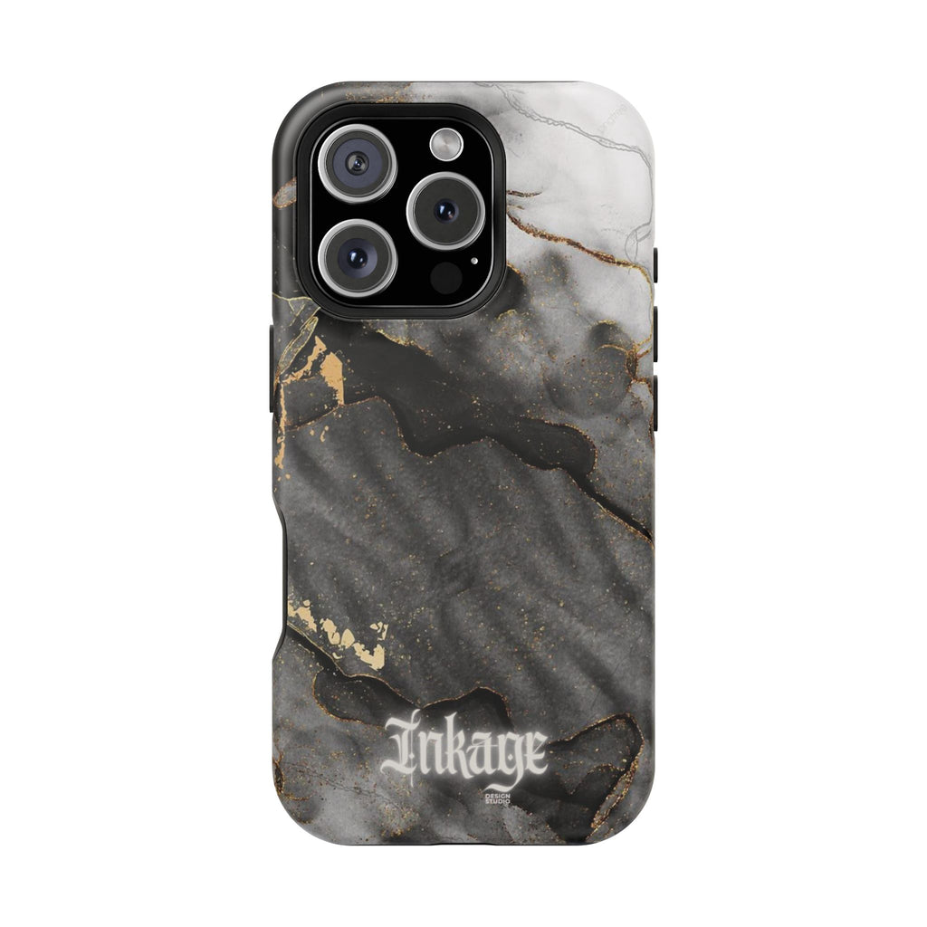 White Noir Marble Gold Foil Magnetic Phone Cases