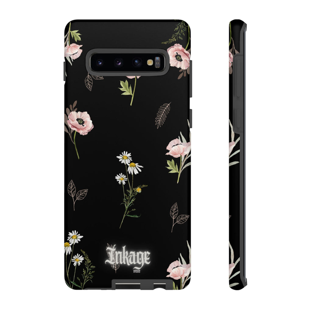 Elegant Black Florals Tough Phone Cases (Minimal)