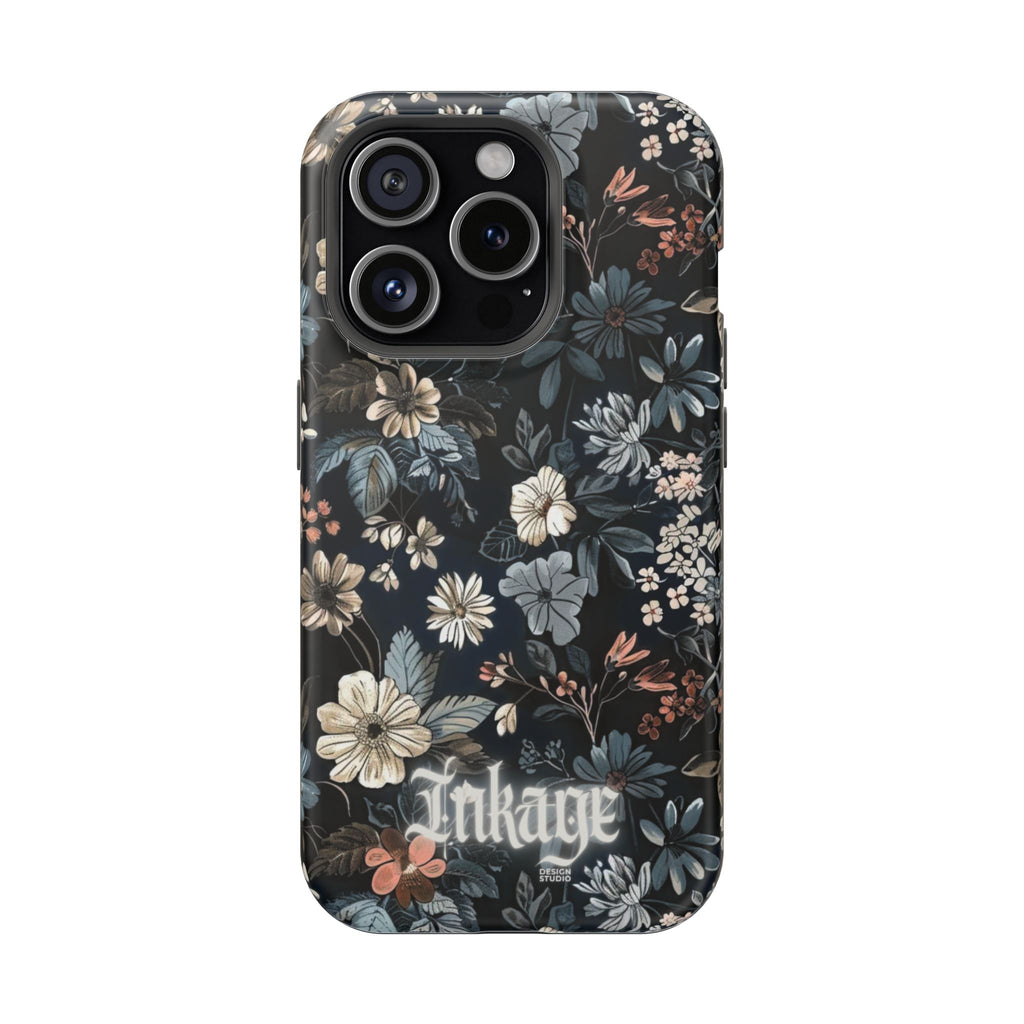 Black Florals Magnetic Phone Cases (Minimal)