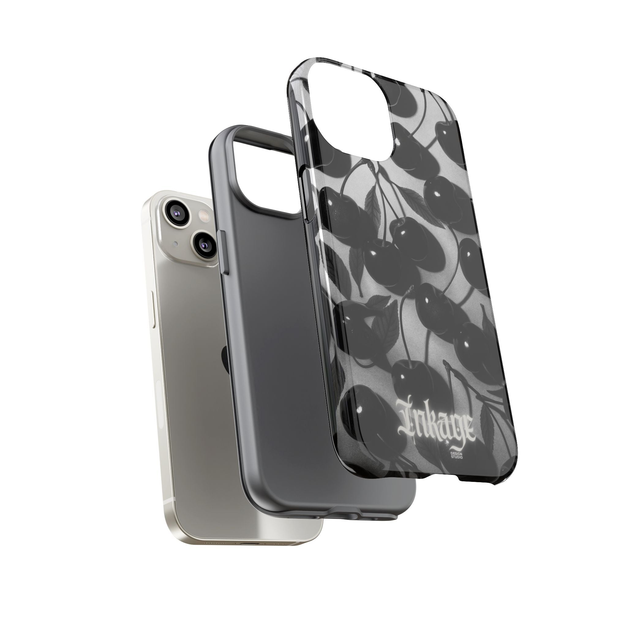 Black Cherry Print Tough Phone Cases (Minimal)