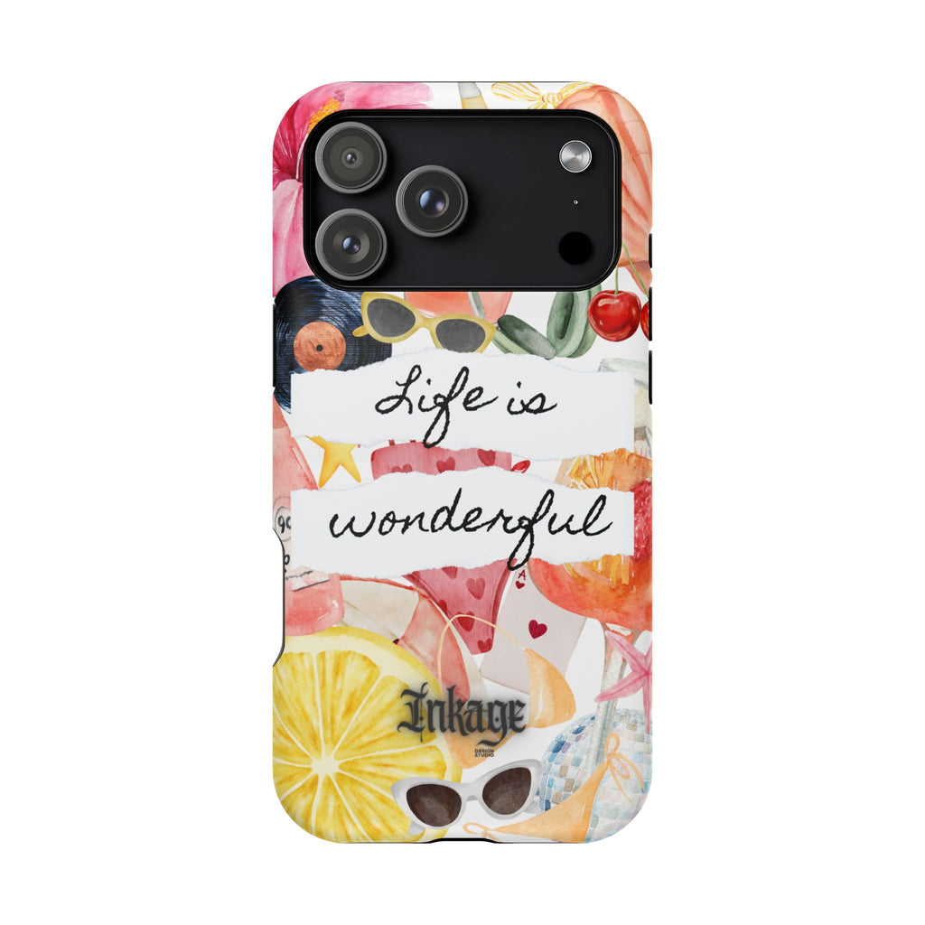 "Life is Wonderful" Quote Magnetic Phone Cases