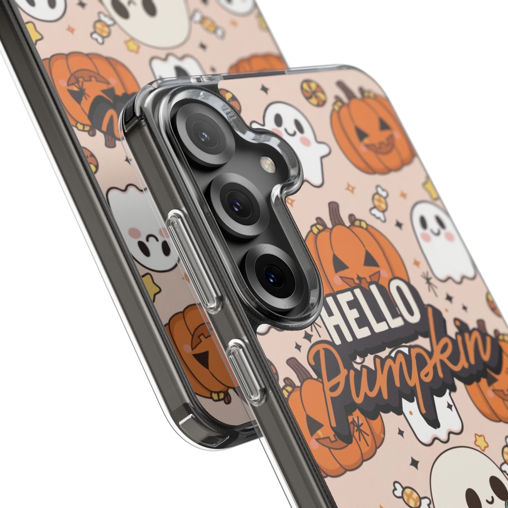 Cute Pumpkin Ghost Clear Impact Phone Case (Season)