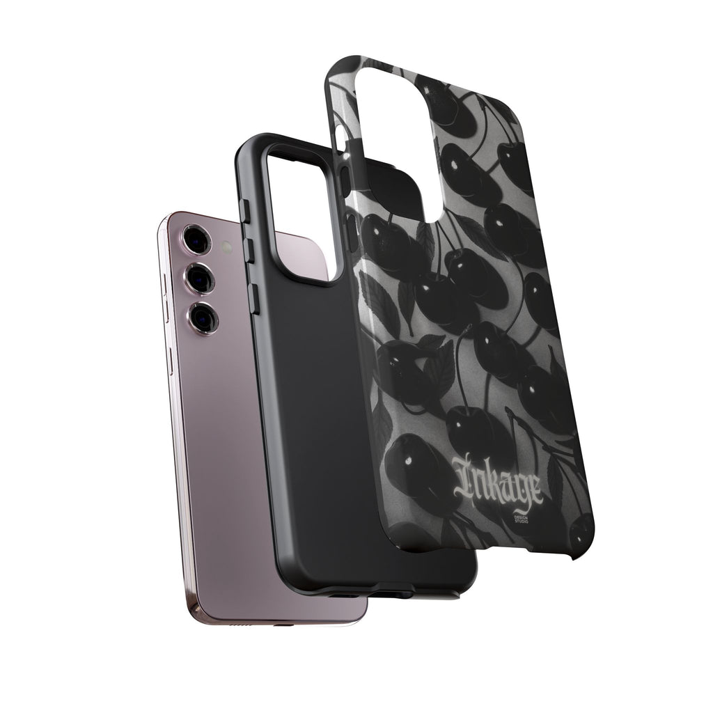 Black Cherry Print Tough Phone Cases (Minimal)