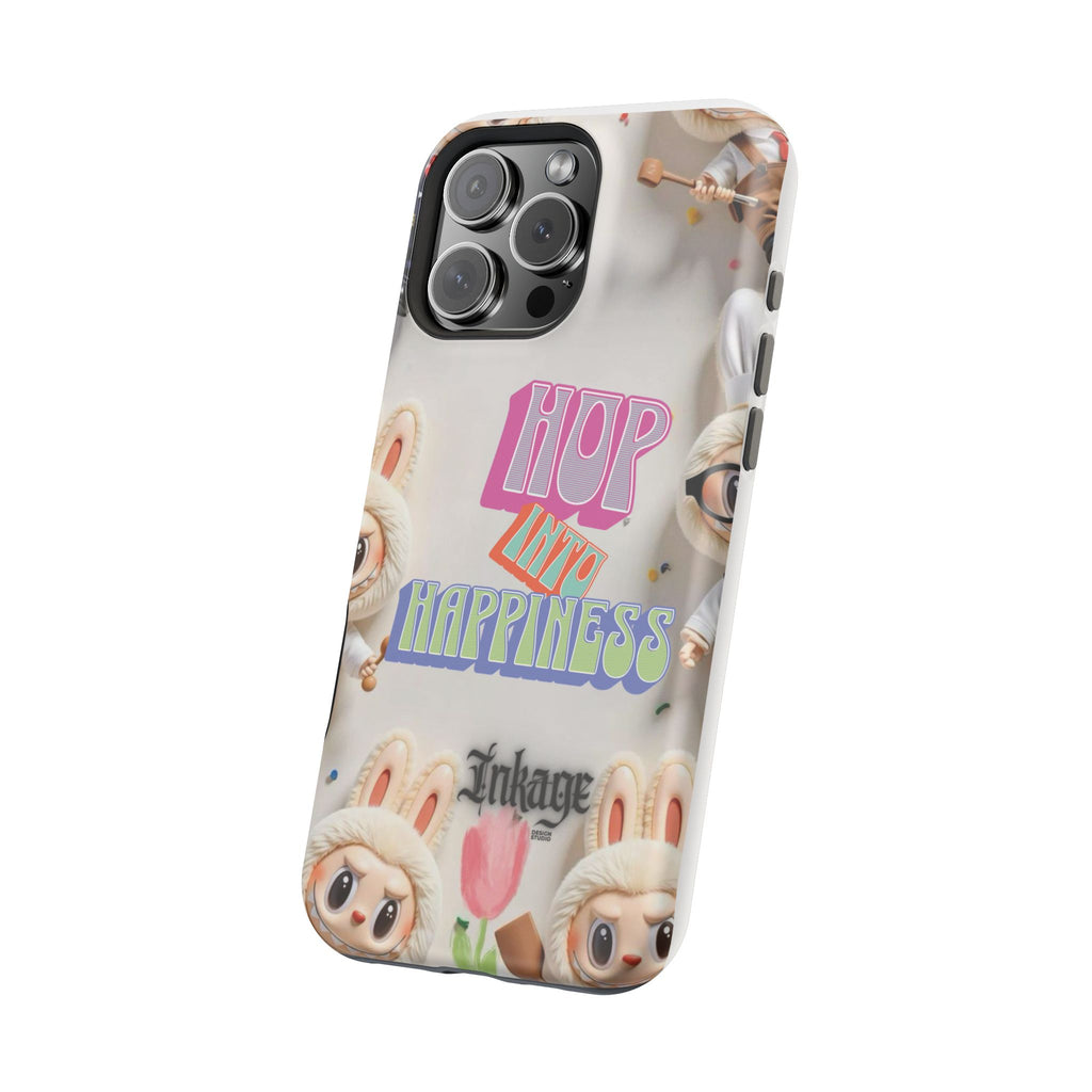 "Hop Into Happiness" Quote Magnetic Phone Case (Animation)