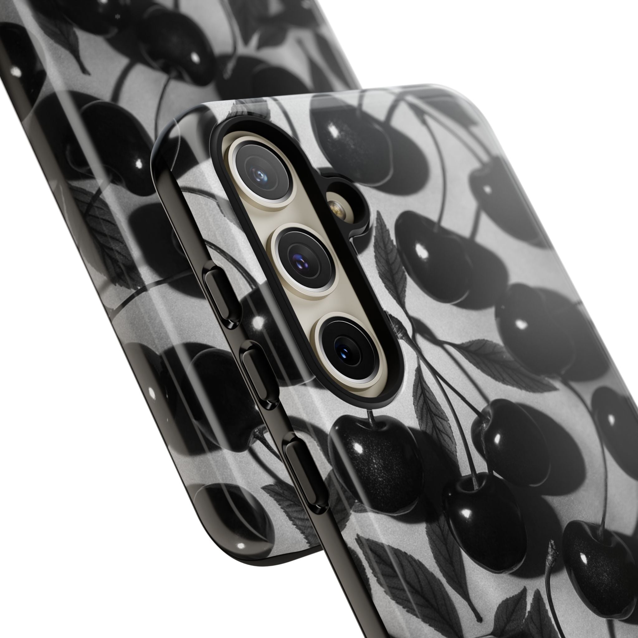 Black Cherry Print Tough Phone Cases (Minimal)