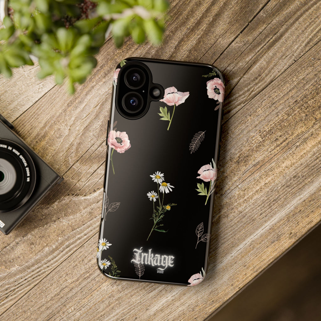 Elegant Black Florals Tough Phone Cases (Minimal)