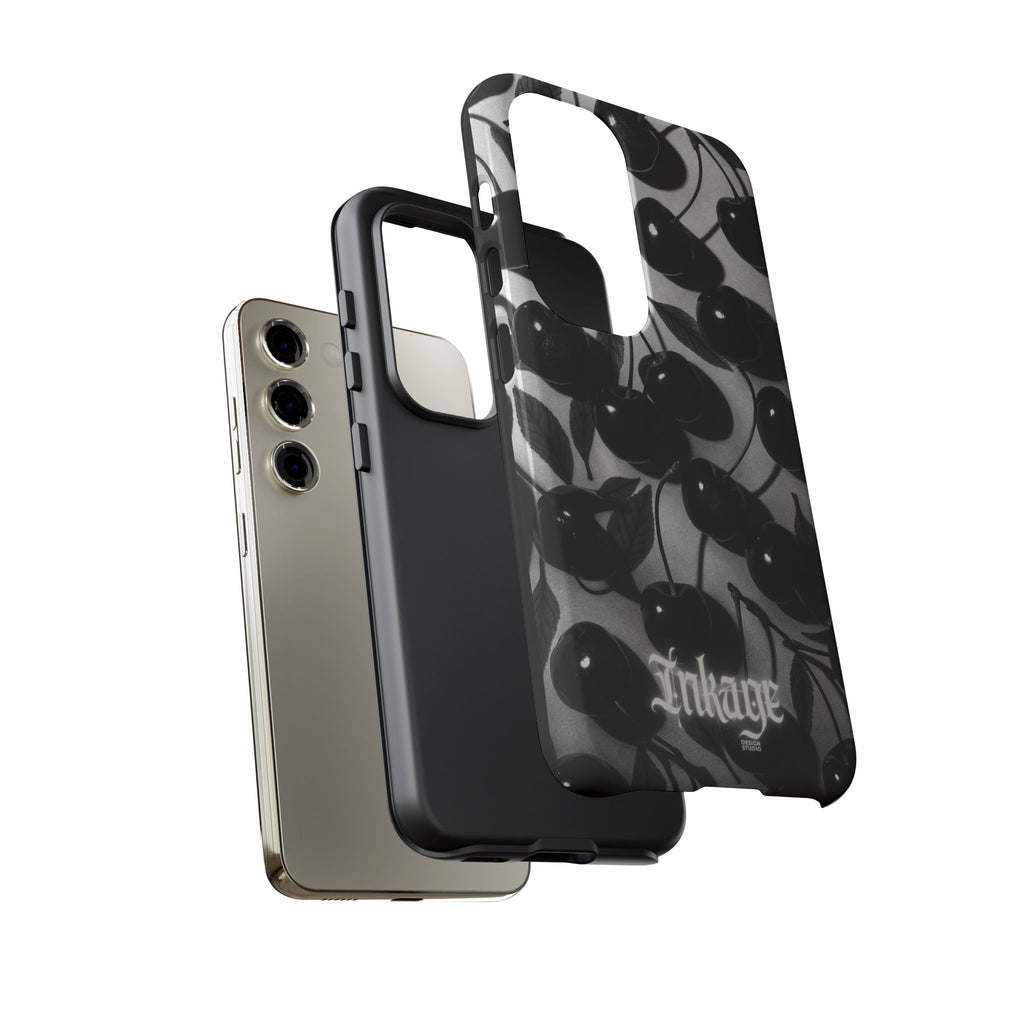 Black Cherry Print Tough Phone Cases (Minimal)