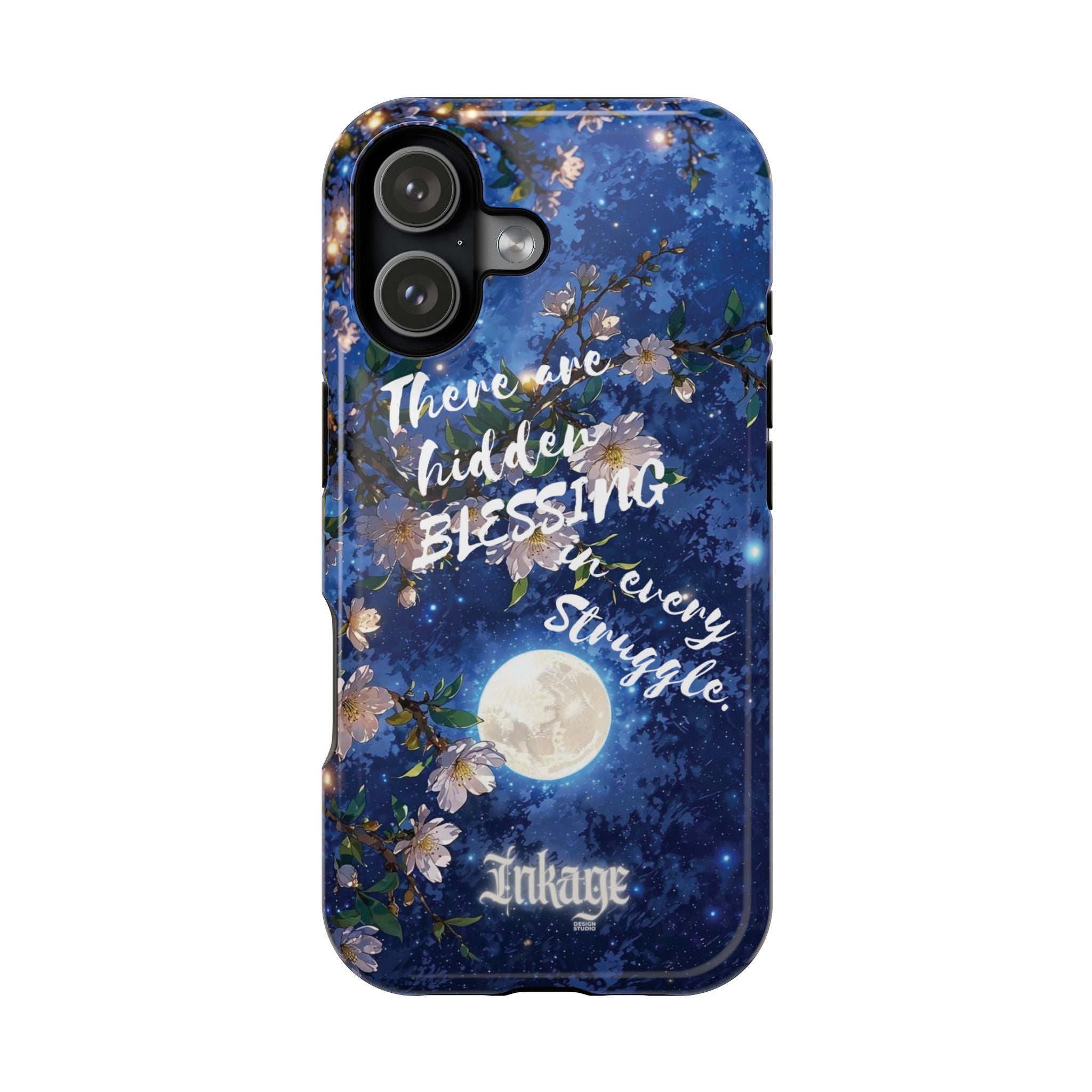 “Moonlit Blessing” Magnetic Phone Cases (Quote)
