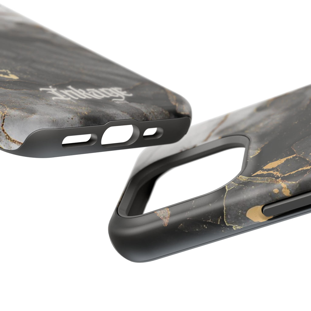 White Noir Marble Gold Foil Magnetic Phone Cases