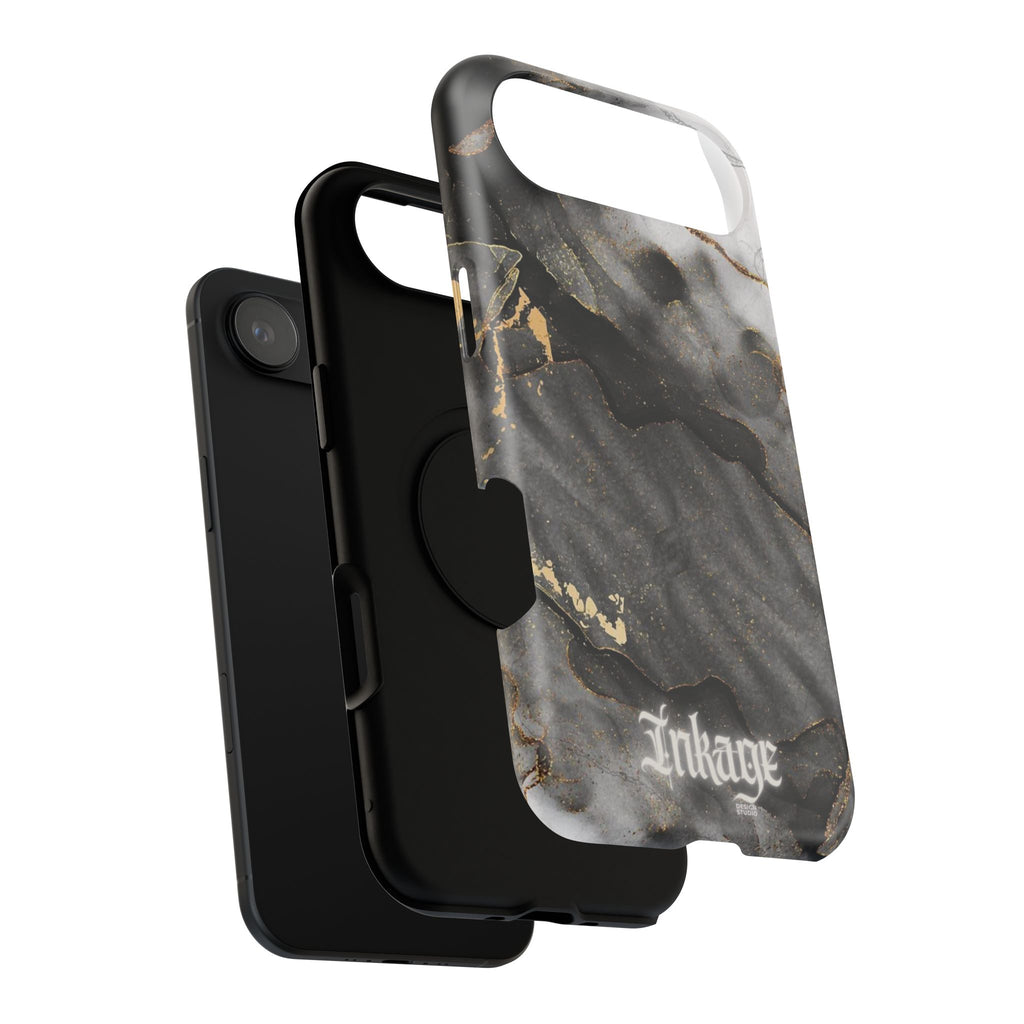 White Noir Marble Gold Foil Magnetic Phone Cases