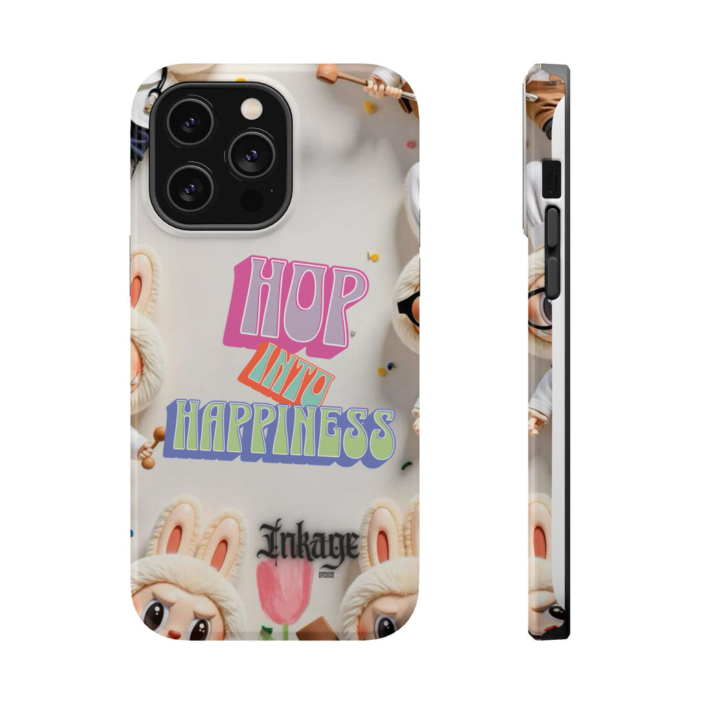 "Hop Into Happiness" Quote Magnetic Phone Case (Animation)