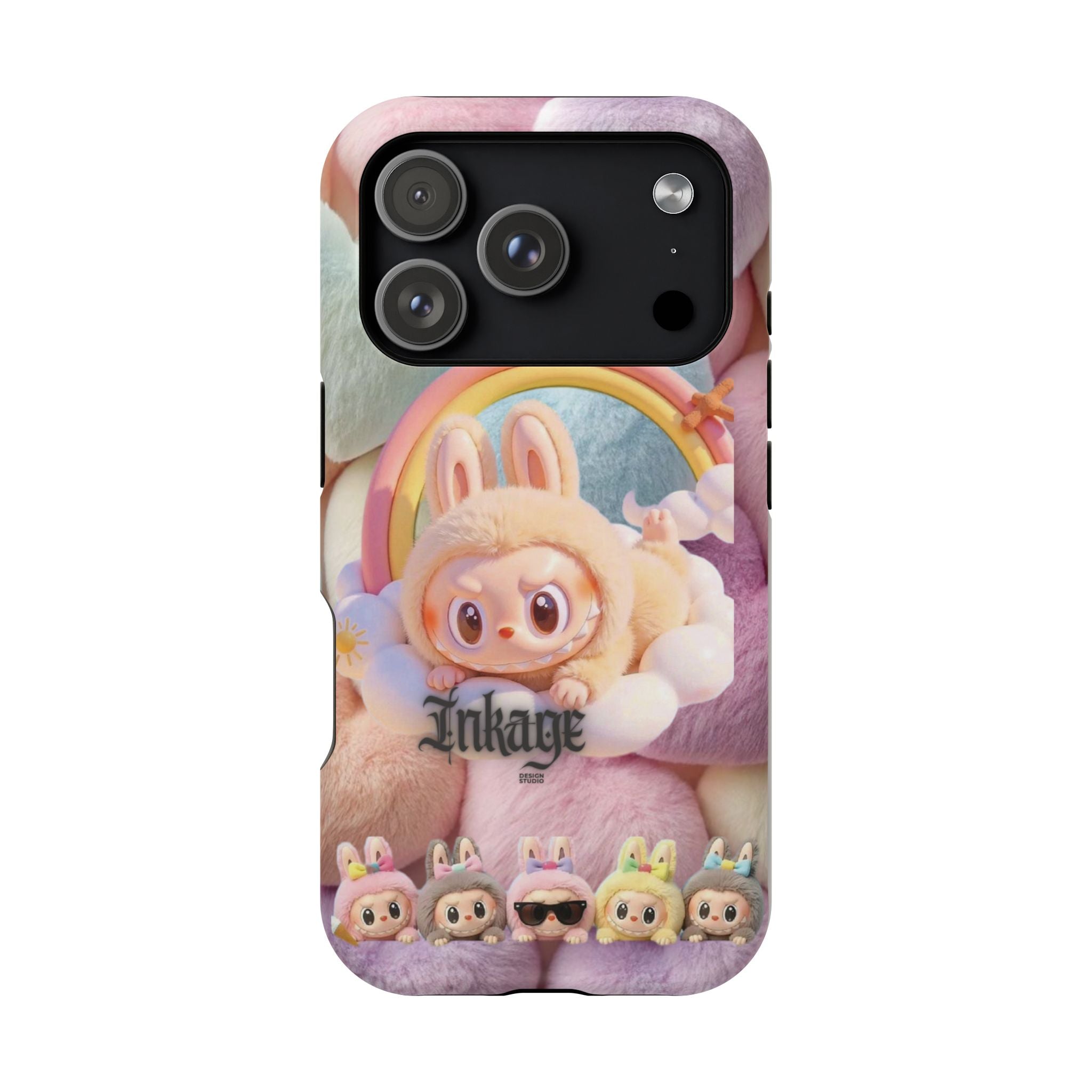Pastel Rainbow Labubu Magnetic Phone Cases (Animation)