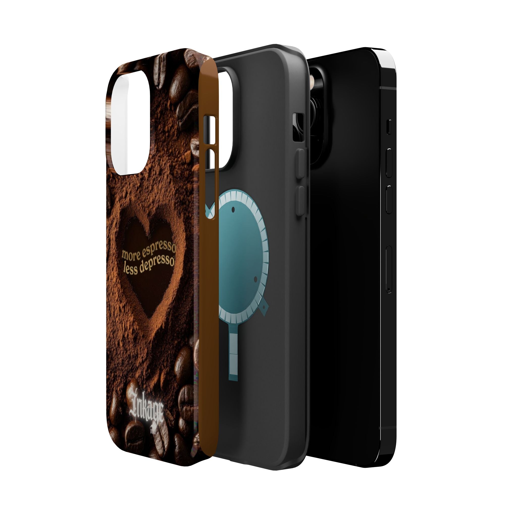 "More Espresso Less Depresso" Magnetic Phone Cases (Quote)
