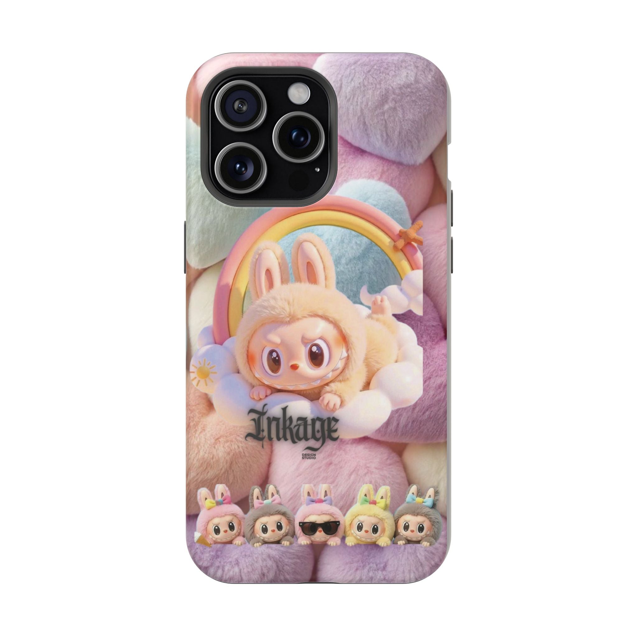 Pastel Rainbow Labubu Magnetic Phone Cases (Animation)
