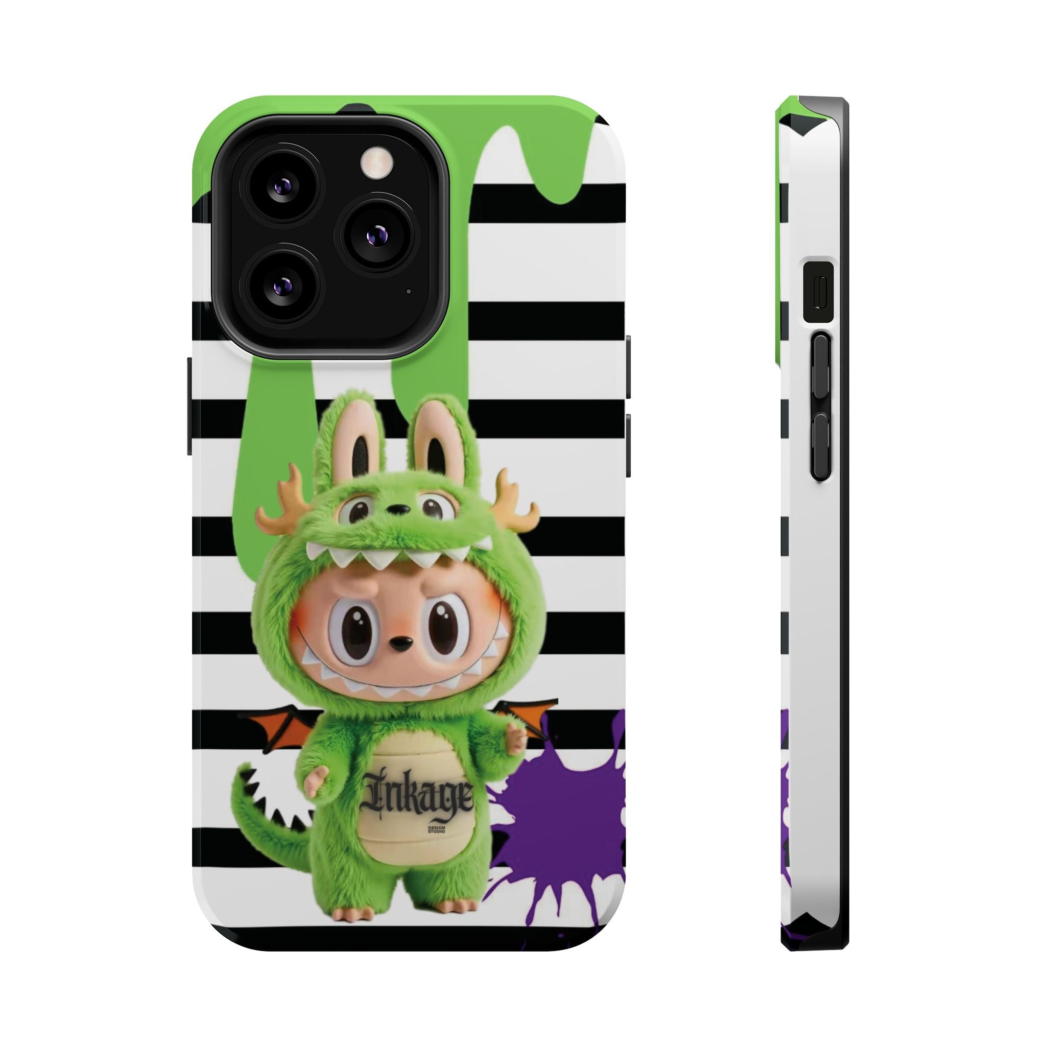 Greenie Labubu Spooky Magnetic Phone Case (Animation)