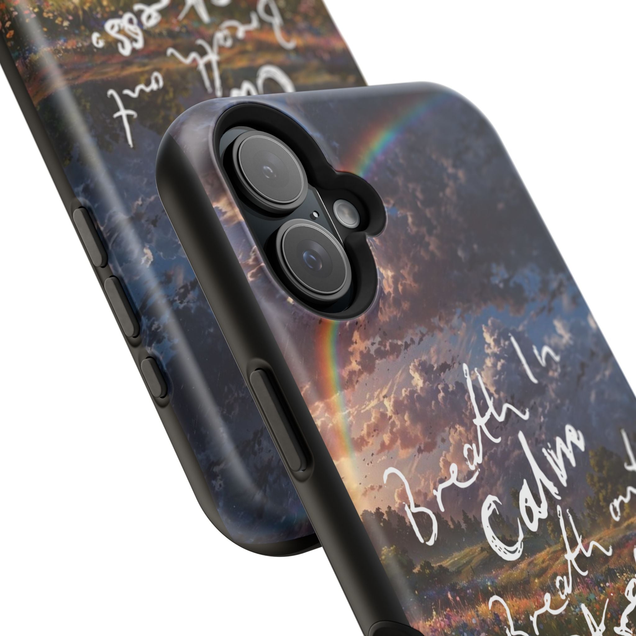 "Breath in Calm Breath out Stress" Magnetic Phone Cases (Quote)
