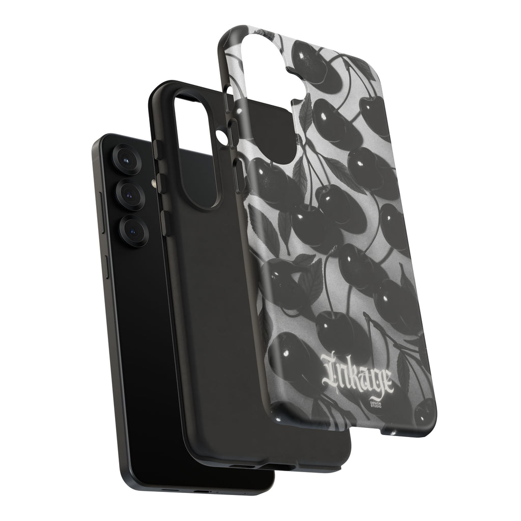 Black Cherry Print Tough Phone Cases (Minimal)