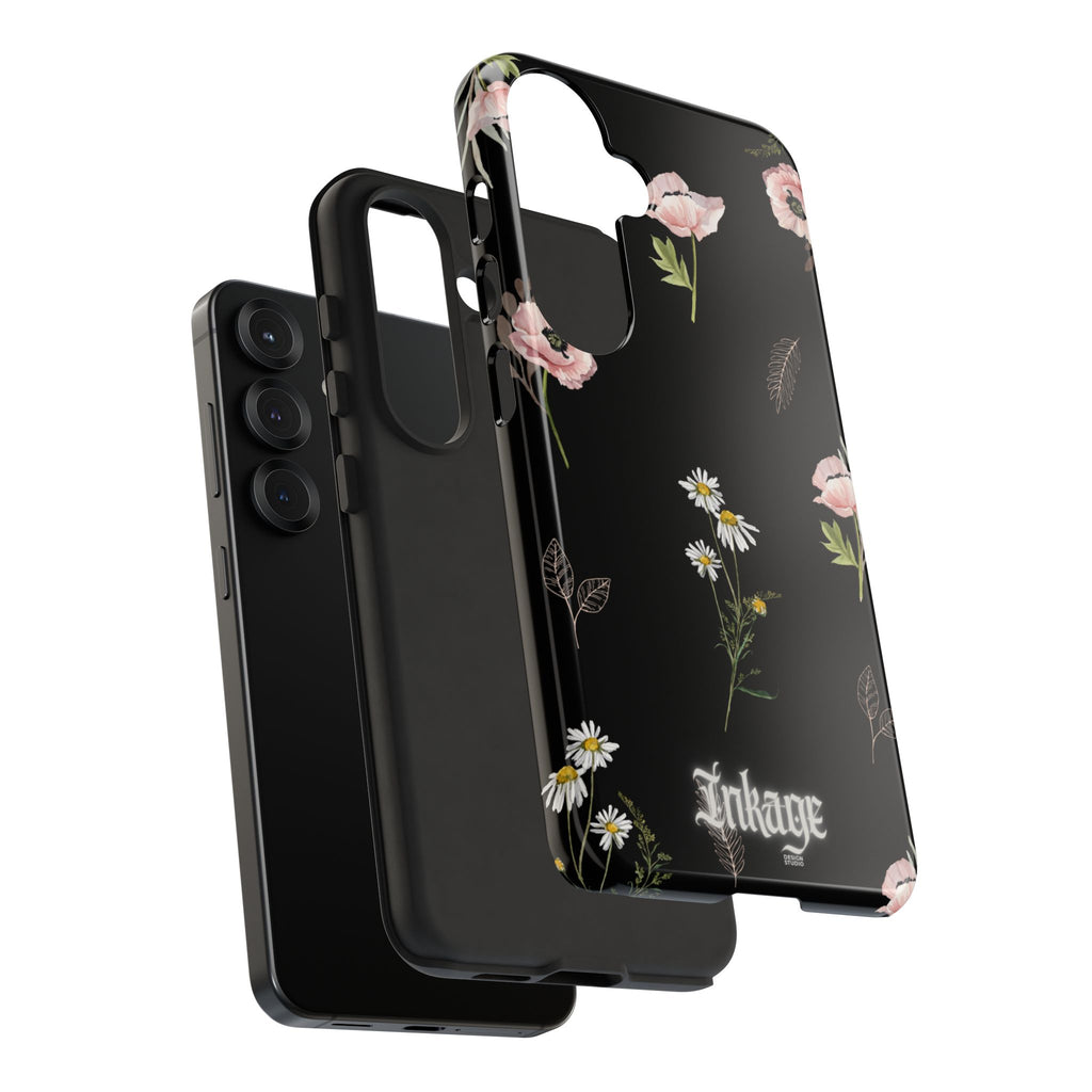 Elegant Black Florals Tough Phone Cases (Minimal)