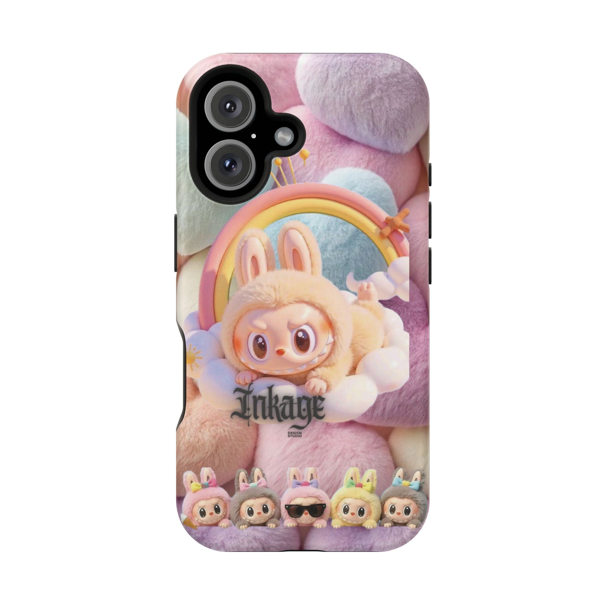 Pastel Rainbow Labubu Magnetic Phone Cases (Animation)