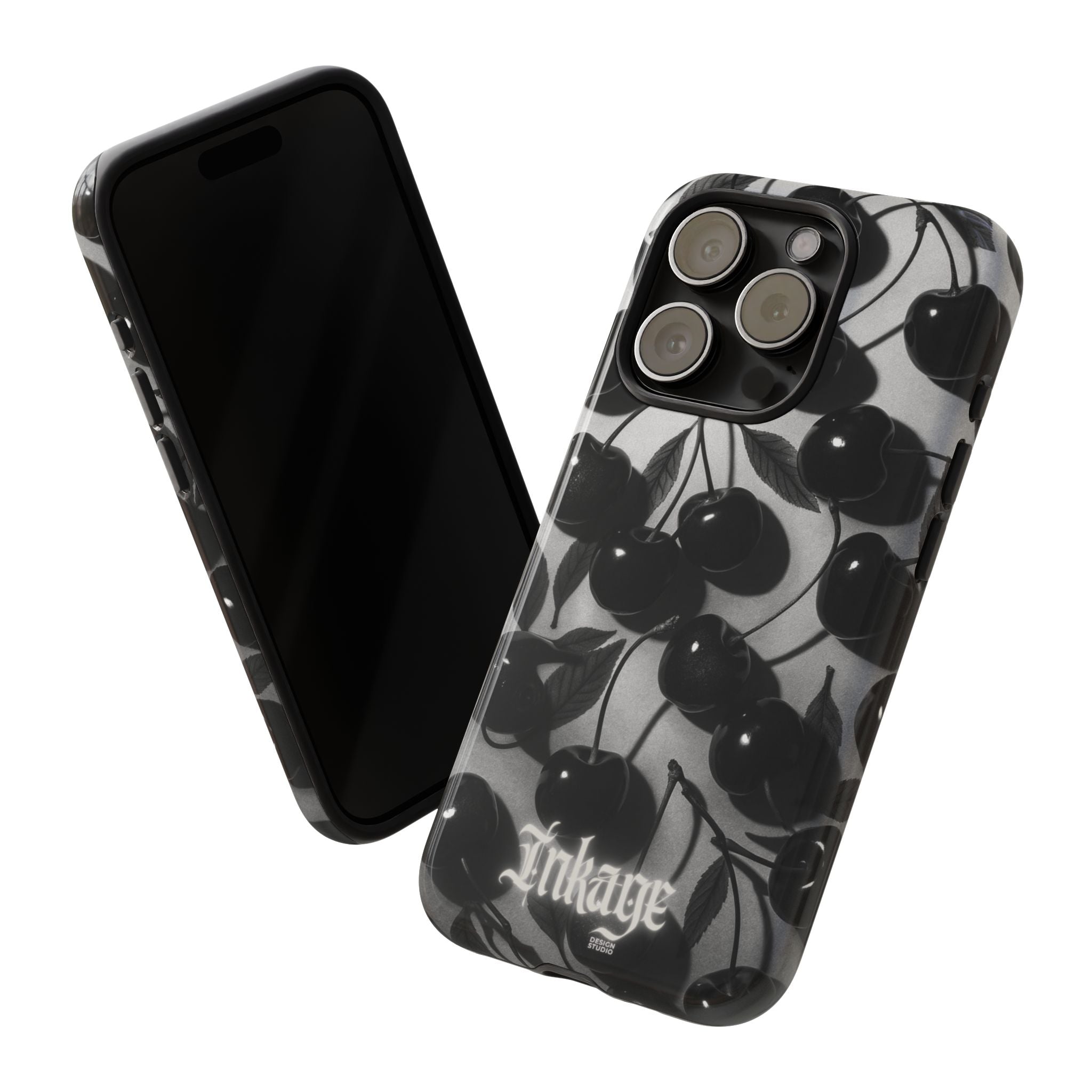 Black Cherry Print Tough Phone Cases (Minimal)