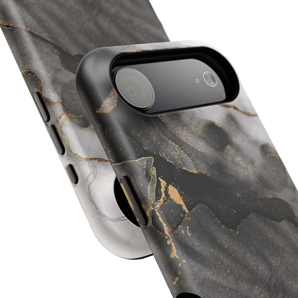 White Noir Marble Gold Foil Magnetic Phone Cases