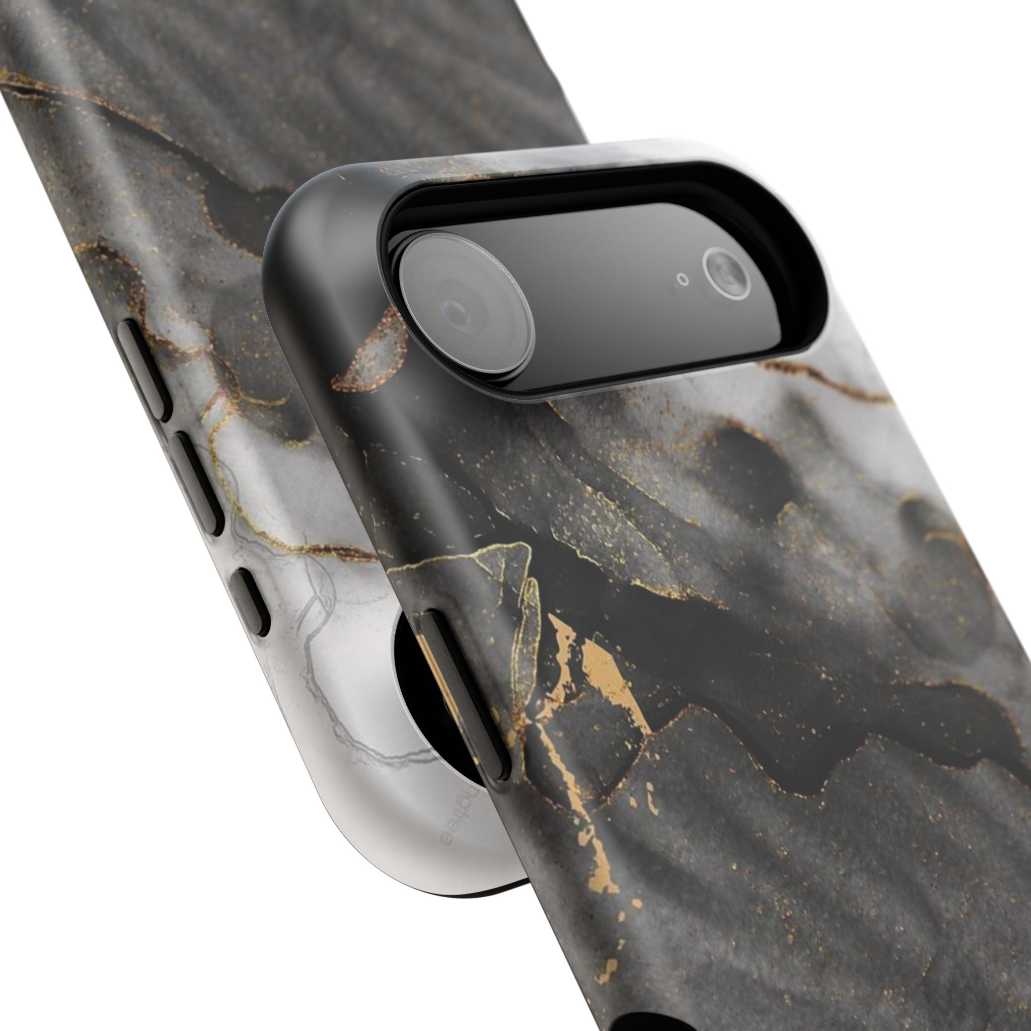 White Noir Marble Gold Foil Magnetic Phone Cases