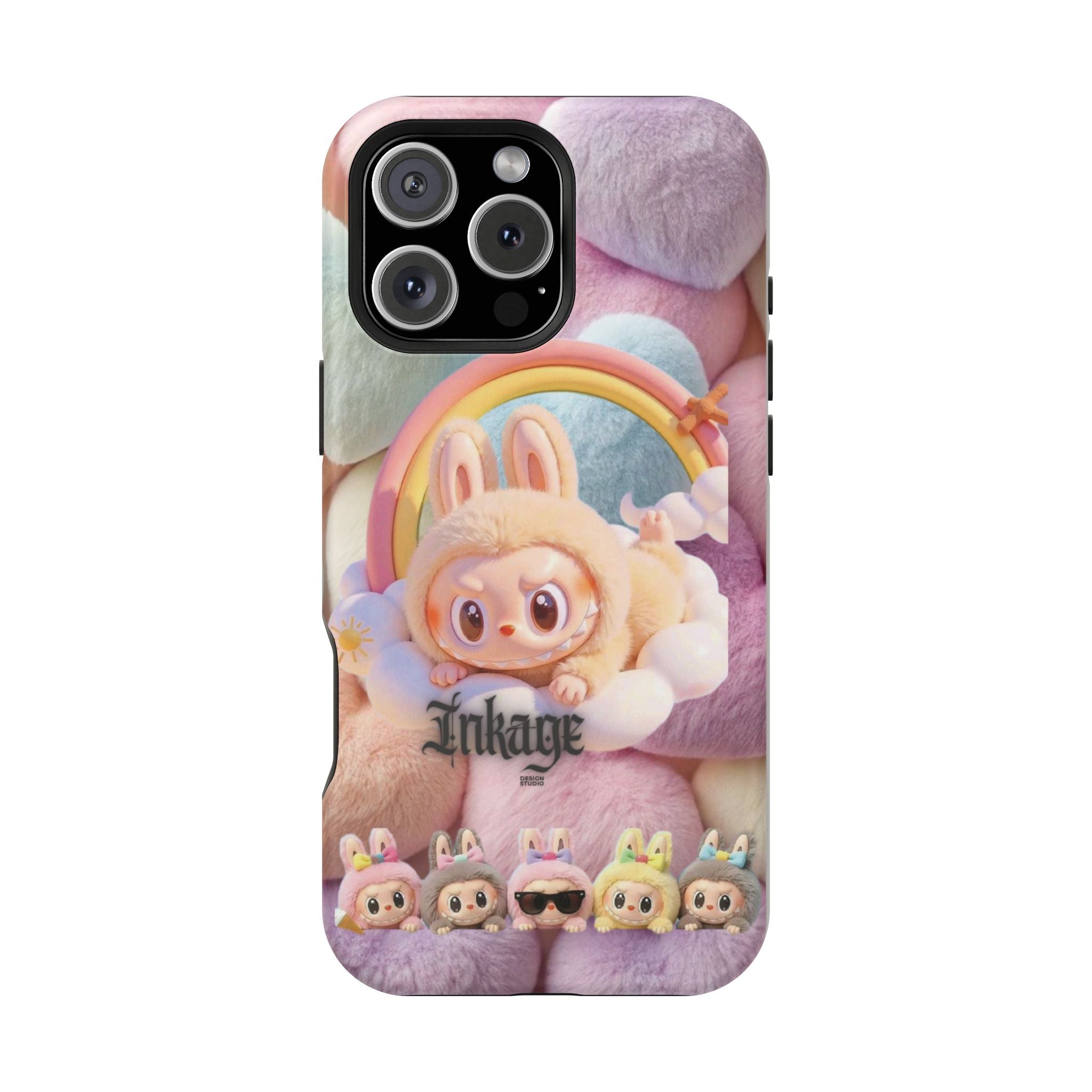 Pastel Rainbow Labubu Magnetic Phone Cases (Animation)