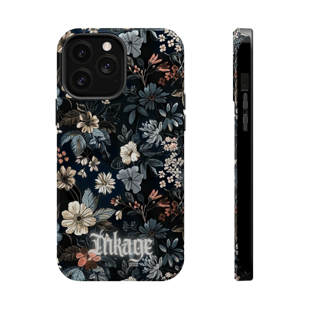 Black Florals Magnetic Phone Cases (Minimal)