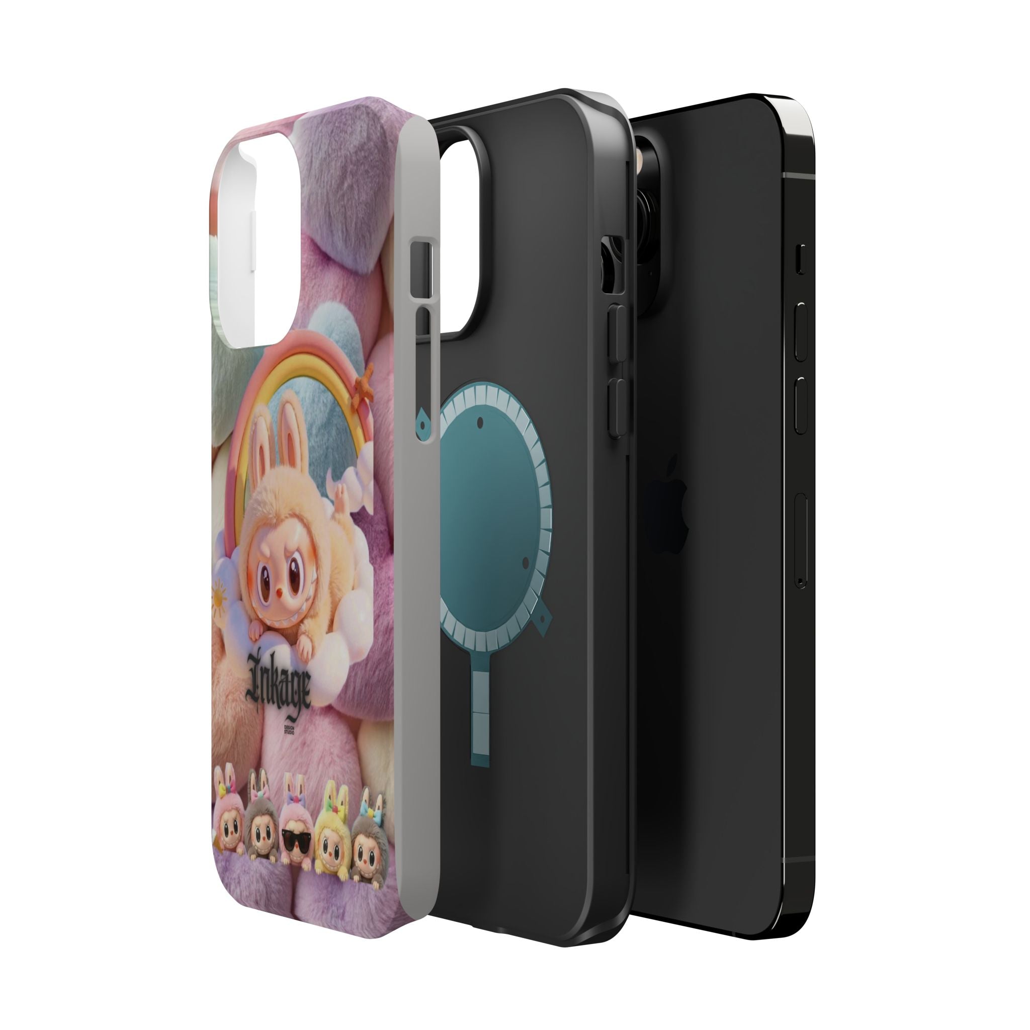 Pastel Rainbow Labubu Magnetic Phone Cases (Animation)