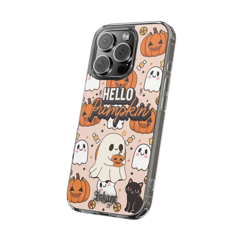 Cute Pumpkin Ghost Clear Impact Phone Case (Season)