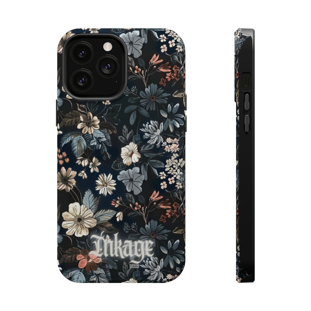 Black Florals Magnetic Phone Cases (Minimal)