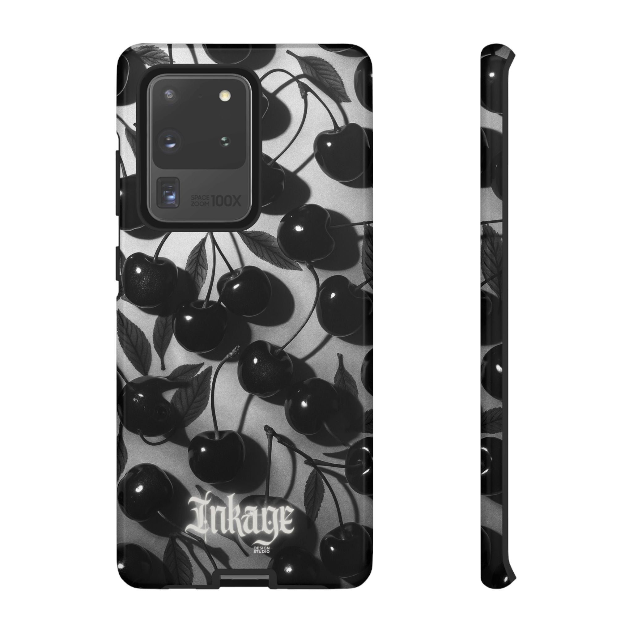 Black Cherry Print Tough Phone Cases (Minimal)