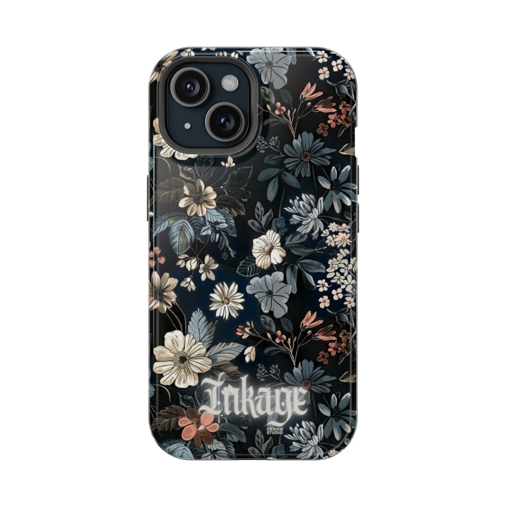 Black Florals Magnetic Phone Cases (Minimal)
