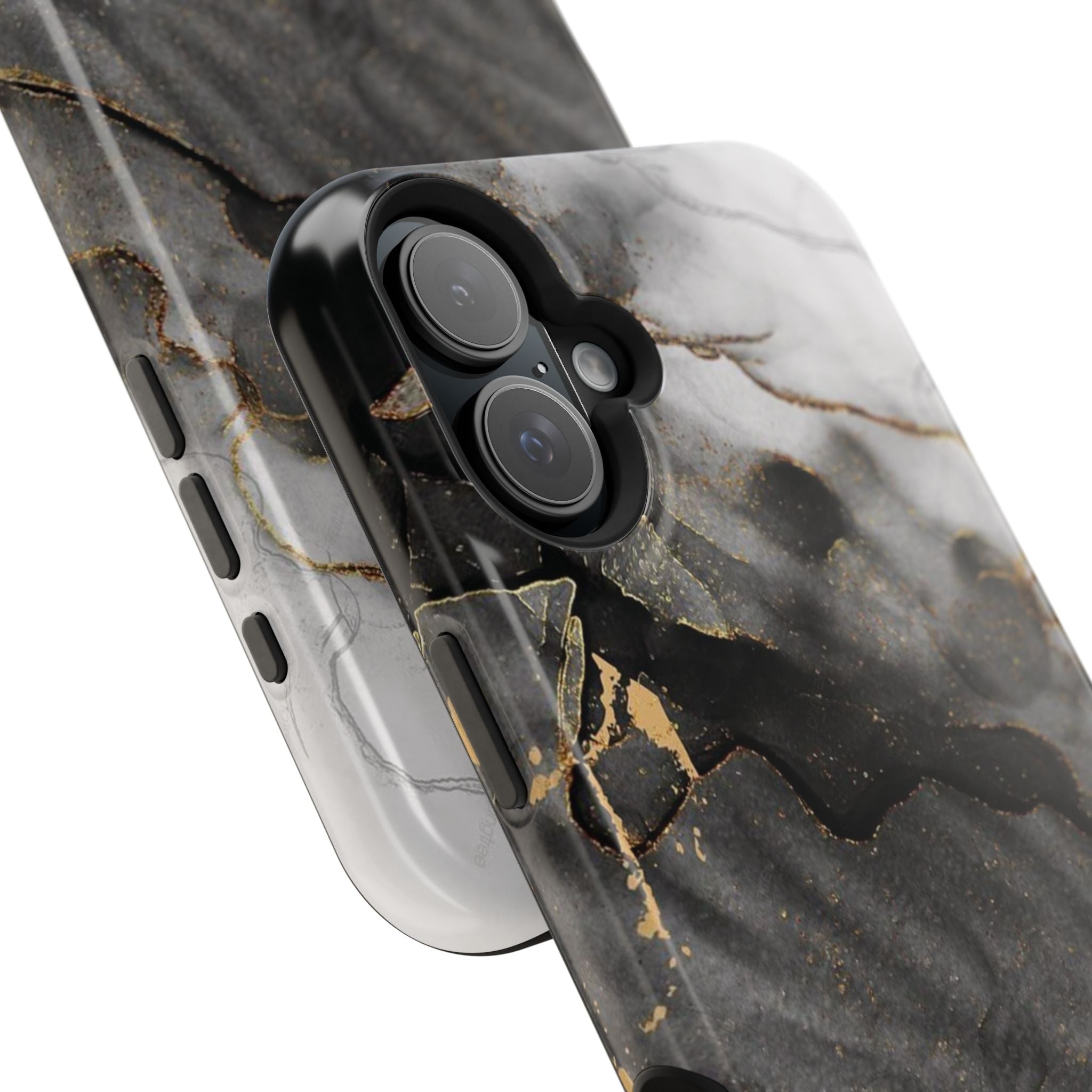 White Noir Marble Gold Foil Magnetic Phone Cases