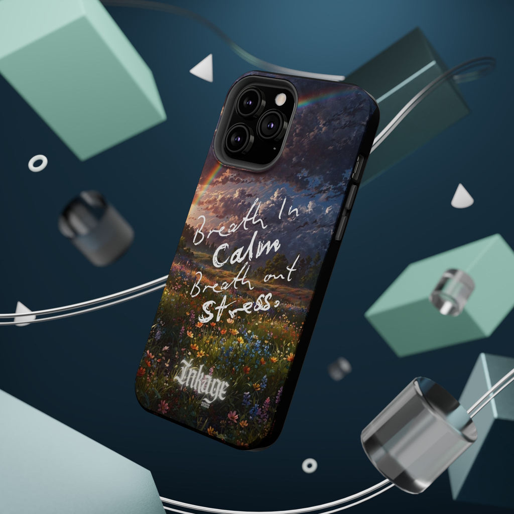 "Breath in Calm Breath out Stress" Magnetic Phone Cases (Quote)