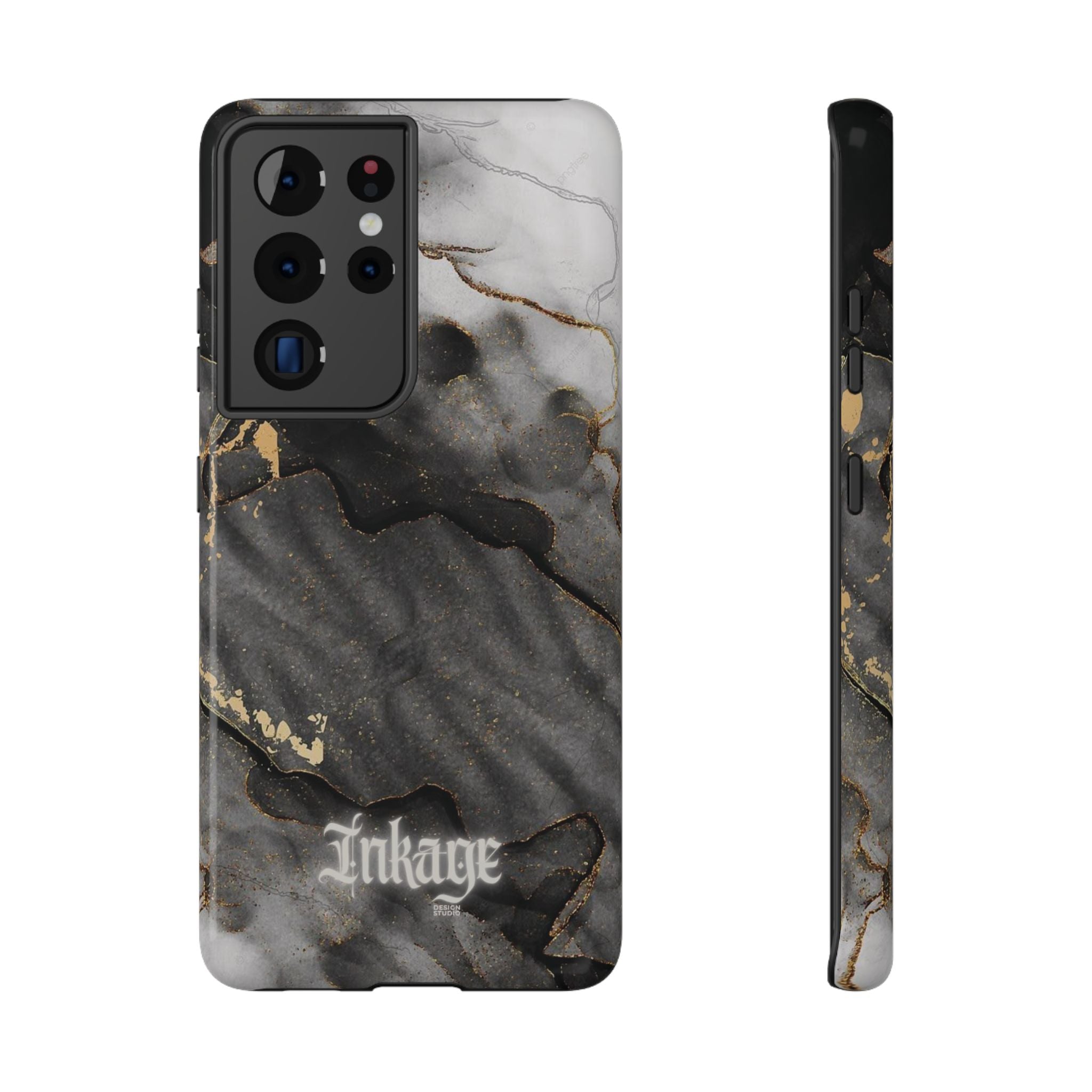 White Noir Marble Gold Foil Magnetic Phone Cases