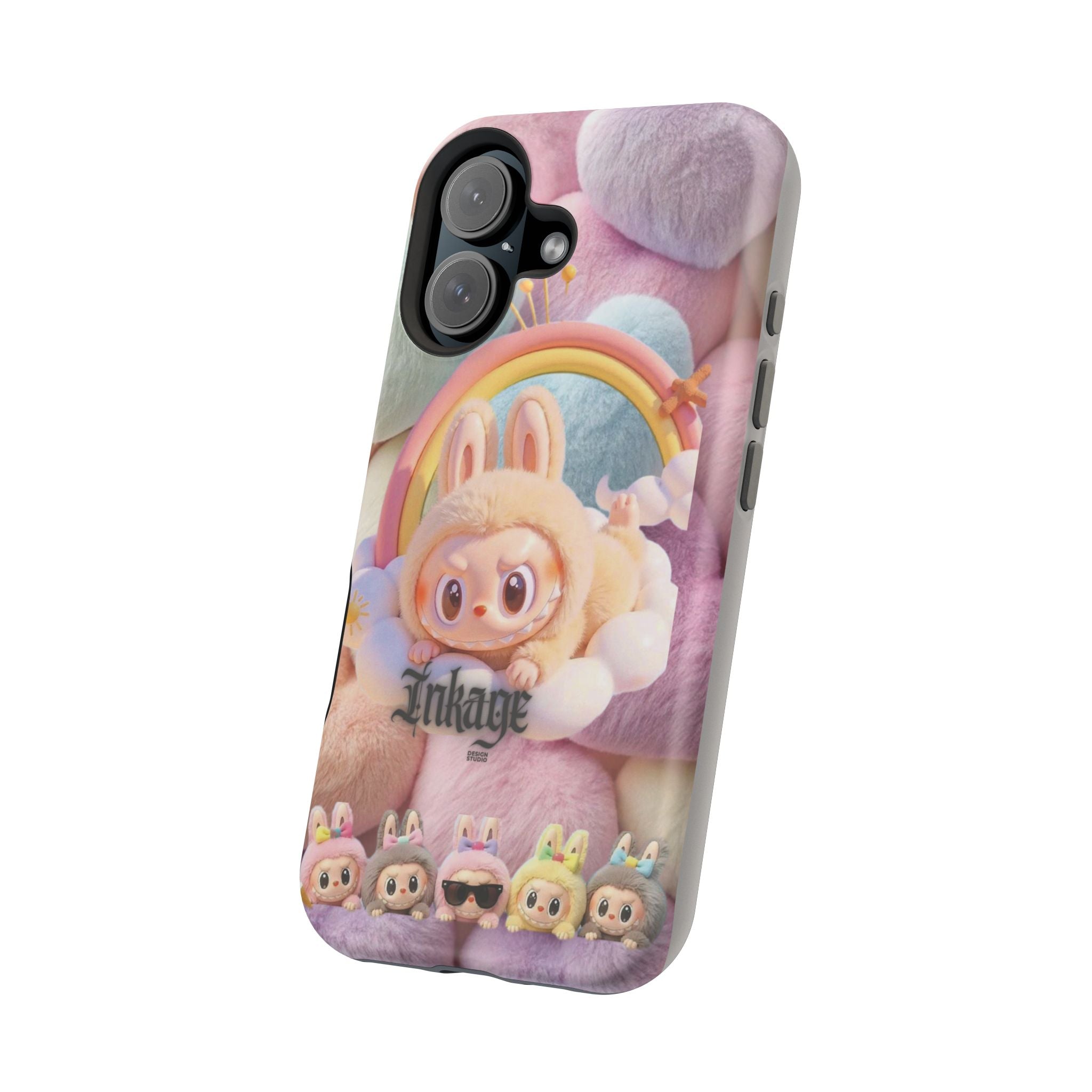 Pastel Rainbow Labubu Magnetic Phone Cases (Animation)